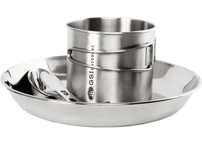 Набор посуды GSI Glacier Stainless 1 Person Set Фото 2